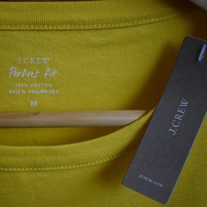 💐NWT J Crew Pefect Fit Short Sleeve Tee Yellow M